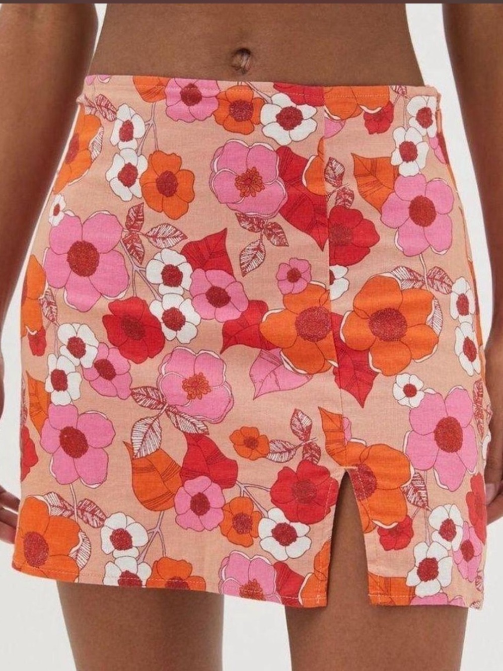 Urban Outfitters Rosie Notched Pelmet Mini Skirt
